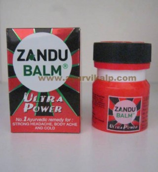 Zandu, ULTRA POWER Balm, 8ml For Cold, Sprains, Muscle Pain, Headache